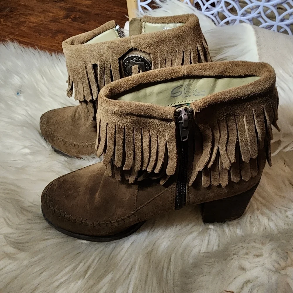 Hippy Western Fringed Booties 7.5‎ - Picture 11 of 12